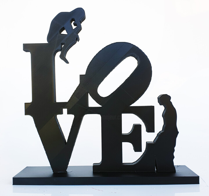 Sculpture titled "PyB LOVE Venus & Pe…" by Pyb, Original Artwork, Acrylic