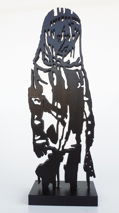 Скульптура под названием "PyB Banksy girl Bat…" - Pyb, Подлинное произведение искусства, Смола