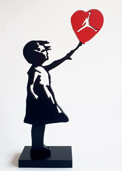 Escultura titulada "PYB Banksy jordan g…" por Pyb, Obra de arte original, Acrílico