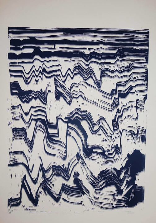 Printmaking titled "distorsion" by Pylos, Original Artwork