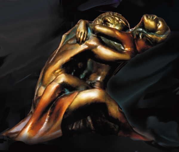 Sculpture titled "Couple" by Ferrer / Py.R  /  Gef, Original Artwork, Metals