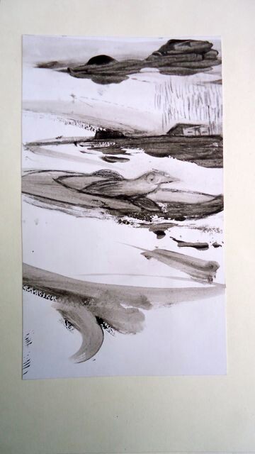 Malarstwo zatytułowany „penguin kayaks the…” autorstwa Q.Mumu, Oryginalna praca