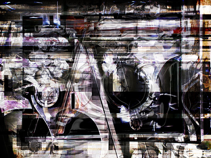 Digital Arts titled "Bad Mechanics" by Qinart, Original Artwork, Digital Painting