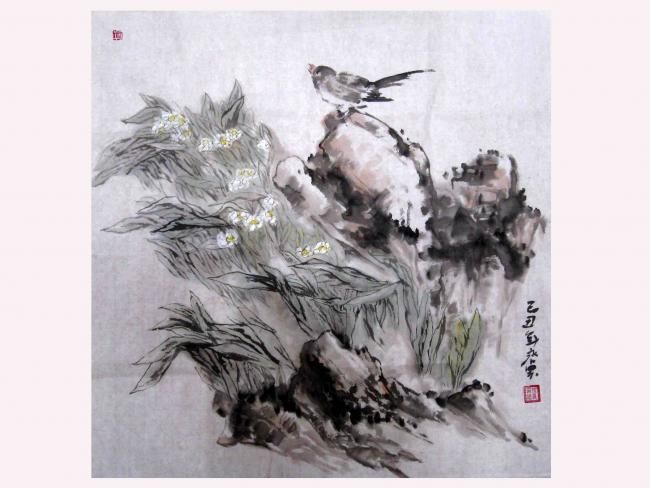 绘画 标题为“清音” 由Yongzhen Qi, 原创艺术品