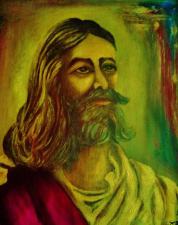 Painting titled "JESUS 33 YEARS" by Francisco Gaia, Original Artwork, Oil