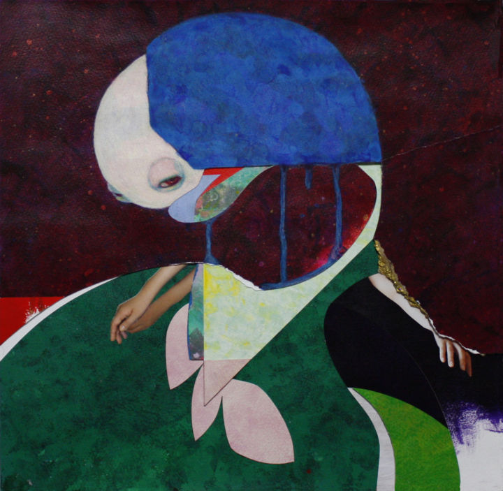 Collages titulada "Figure  (Number 121…" por Yuiti Hori, Obra de arte original