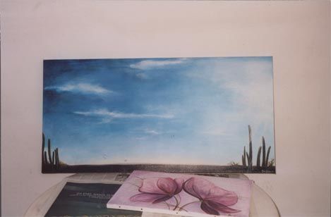 Painting titled "Deserto, Quadri Ast…" by Irene Durbano, Original Artwork, Oil
