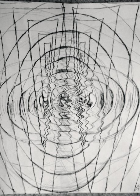 Desenho intitulada "dimension 2a" por Matthew Quain, Obras de arte originais