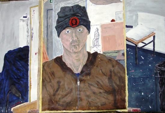 Prenten & gravures getiteld "self portrait 4" door Matthew Quain, Origineel Kunstwerk