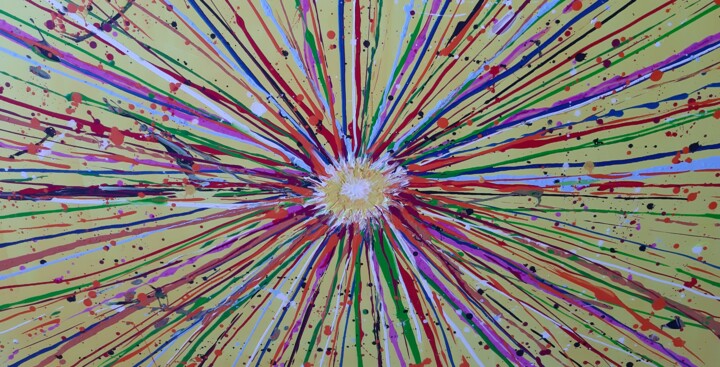 Peinture intitulée "Explosion" par Carola Victoria Quander, Œuvre d'art originale, Acrylique