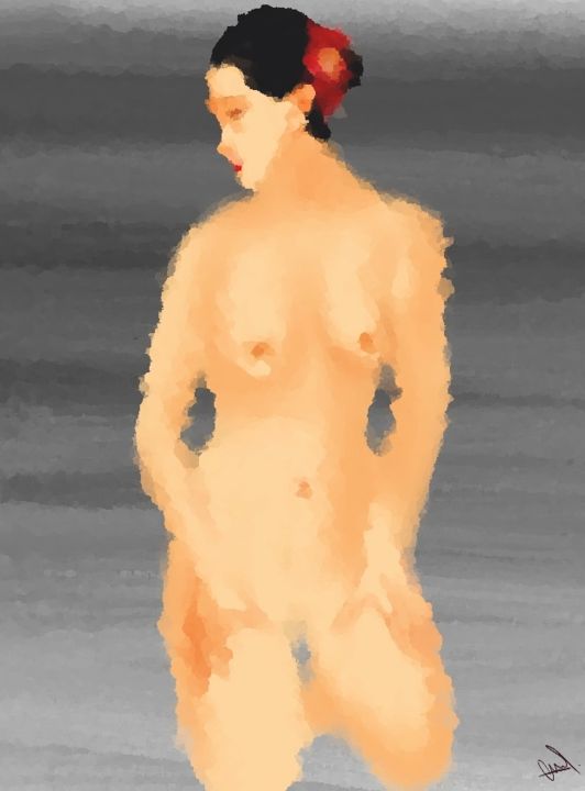 Arte digital titulada "nudewoman.jpg" por Queen Cortez, Obra de arte original, Otro