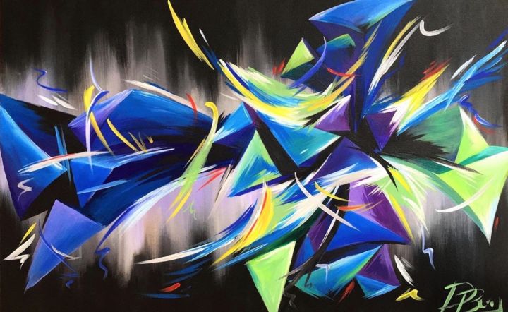 Peinture intitulée "Quantum Entanglemen…" par Dominika Bartková, Œuvre d'art originale, Acrylique