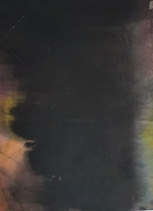 Pittura intitolato "Œuvre en noir" da Michele Quence, Opera d'arte originale, Acquarello