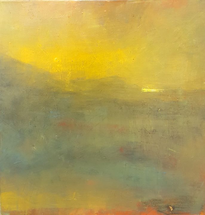 Painting titled "Crépuscule" by Michele Quence, Original Artwork, Oil