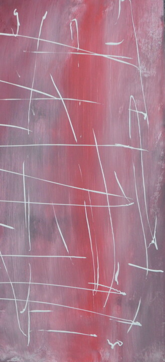 Schilderij getiteld "White line" door Quentin Monnet, Origineel Kunstwerk, Acryl