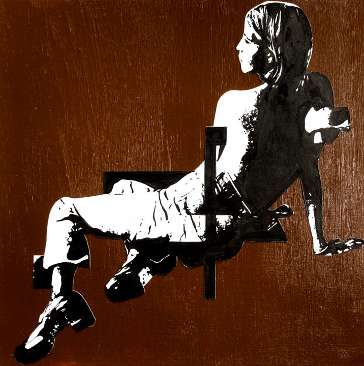 Peinture intitulée "Posture (1)" par Quentin Dupont, Œuvre d'art originale, Encre