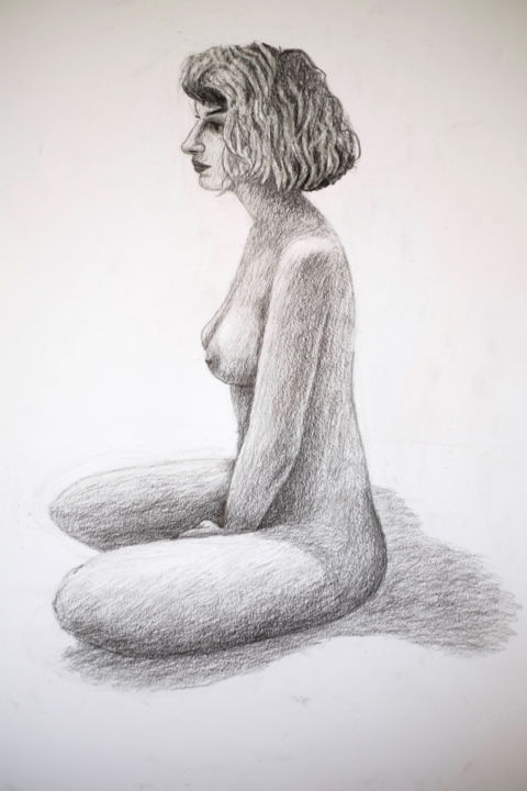 Dessin intitulée "nue 3" par Kevin Bolliet, Œuvre d'art originale