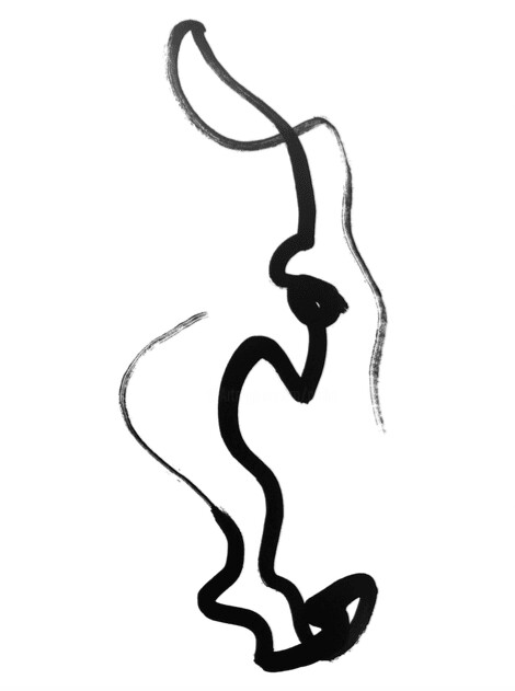 Desenho intitulada "cheval" por Quibe, Obras de arte originais, Tinta