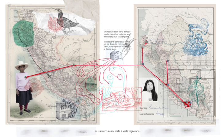 "Tierra Ajena" başlıklı Kolaj Raul Quiroga Florez tarafından, Orijinal sanat, Kolaj