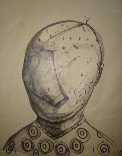 Drawing titled "persoaje 1" by Raul Quiroga Florez, Original Artwork