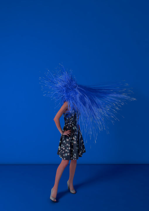 제목이 "Cheveux bleu.jpg"인 디지털 아트 Quoc-Tu Nguyen로, 원작