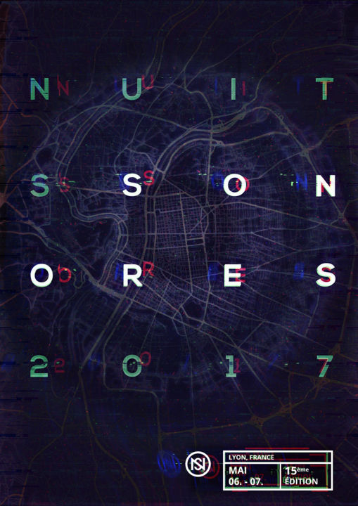 Artes digitais intitulada "Nuits sonores.jpg" por Quoc-Tu Nguyen, Obras de arte originais