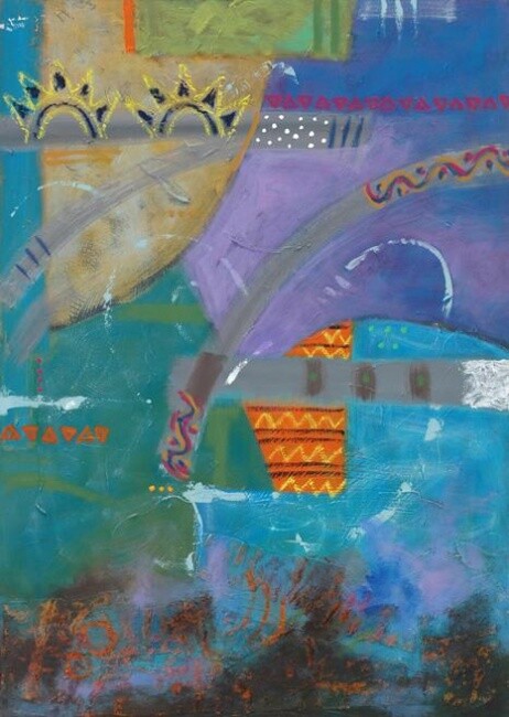 Картина под названием "Abstract16" - Qusay Alawami, Подлинное произведение искусства