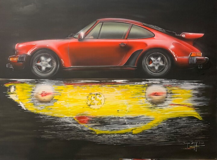 Pintura intitulada "Reflet 911" por Roger Dame, Obras de arte originais, Acrílico