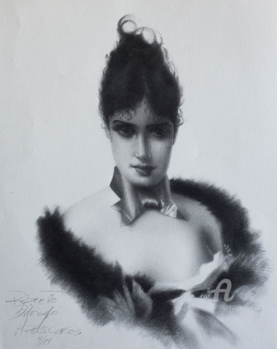 Drawing titled "apres Corcos" by Roberto D'Arienzo, Original Artwork, Pencil