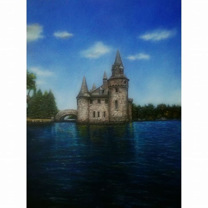 Painting titled "Castle" by Nela Radomirovic, Original Artwork, Oil