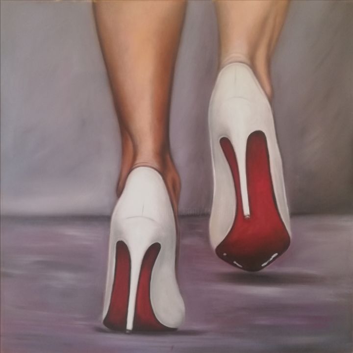 绘画 标题为“Heels” 由Nela Radomirovic, 原创艺术品, 油