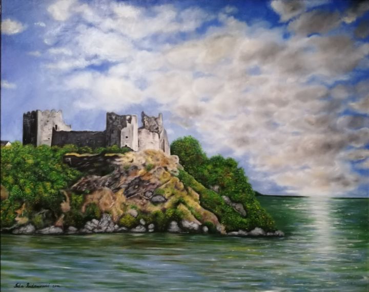 Painting titled "Fortress" by Nela Radomirovic, Original Art, Oil