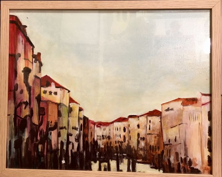 Painting titled "Venise (2)" by Richard Nichanian, Original Artwork, Oil