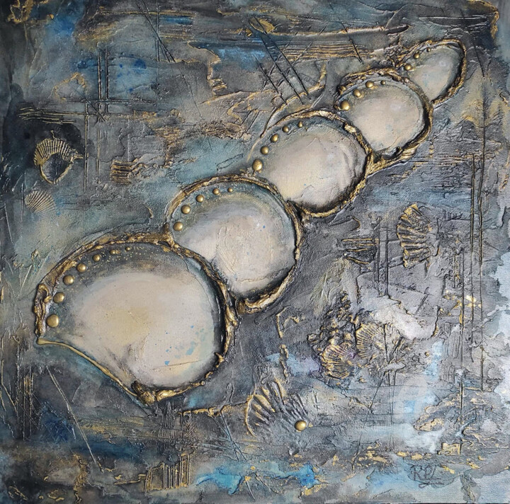 Malarstwo zatytułowany „" TURRITELLA "” autorstwa R.P. De Laroque, Oryginalna praca, Akryl Zamontowany na Drewniana rama nos…