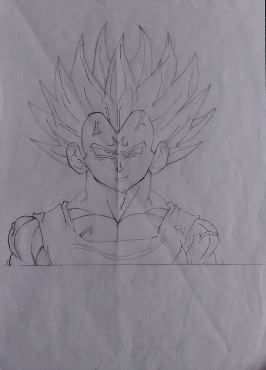 COMO DESENHAR O VEGETA DE DRAGON BALL Z