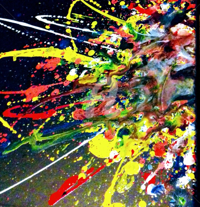 Pittura intitolato "Brain Damage" da R3m Art, Opera d'arte originale, Acrilico