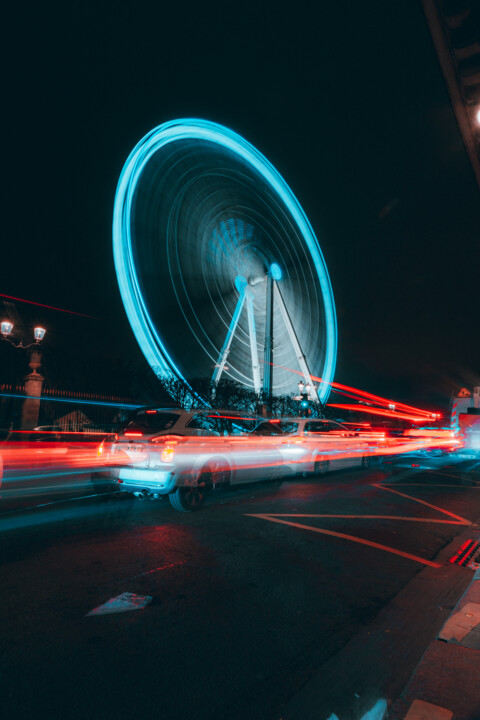 Photographie intitulée "La Grande Roue" par Raafetmus, Œuvre d'art originale, Photographie numérique