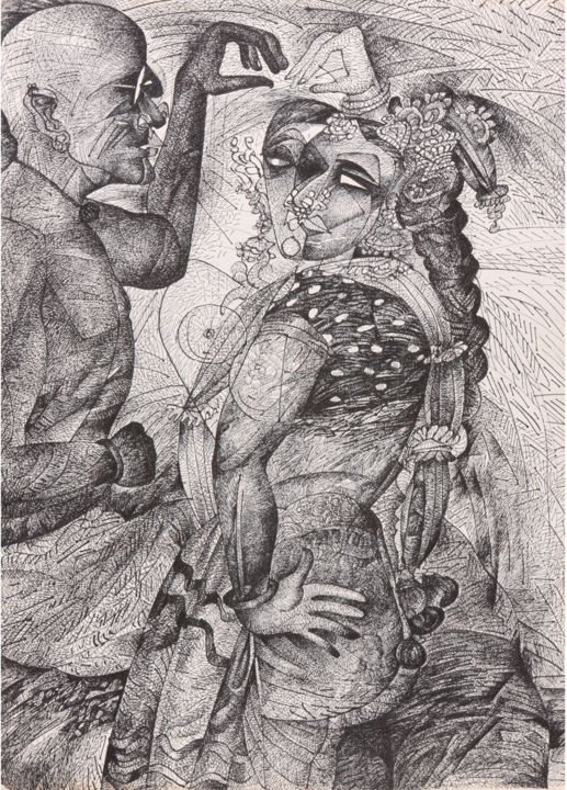 Drawing titled "asthetic-emotion1.j…" by Raajendran Vsiwanathan Raajendran, Original Artwork