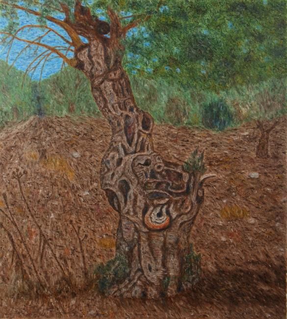 Painting titled "Tree 4" by Raanan Spiro, Original Artwork