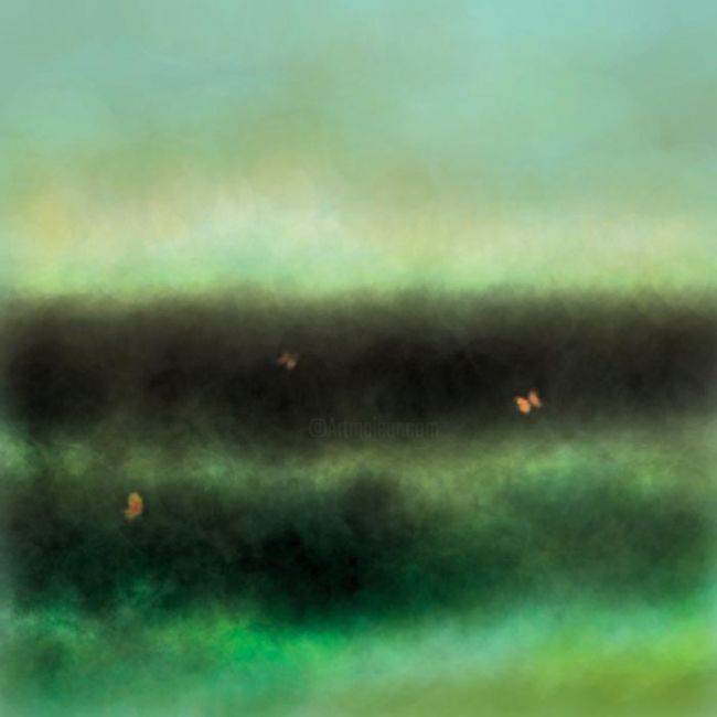 Arte digitale intitolato "butterfly marsh" da Rab Anders, Opera d'arte originale