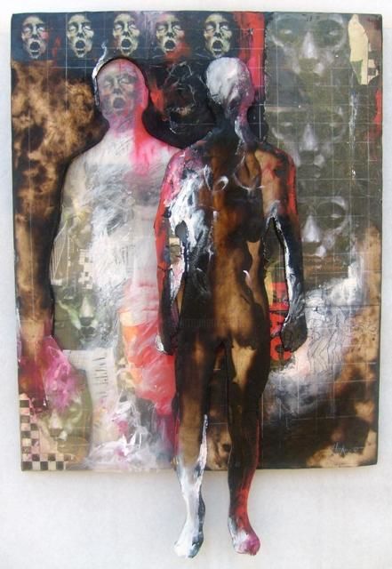 Collages getiteld "Free Yourself 1" door Sylvester Hickmon, Origineel Kunstwerk