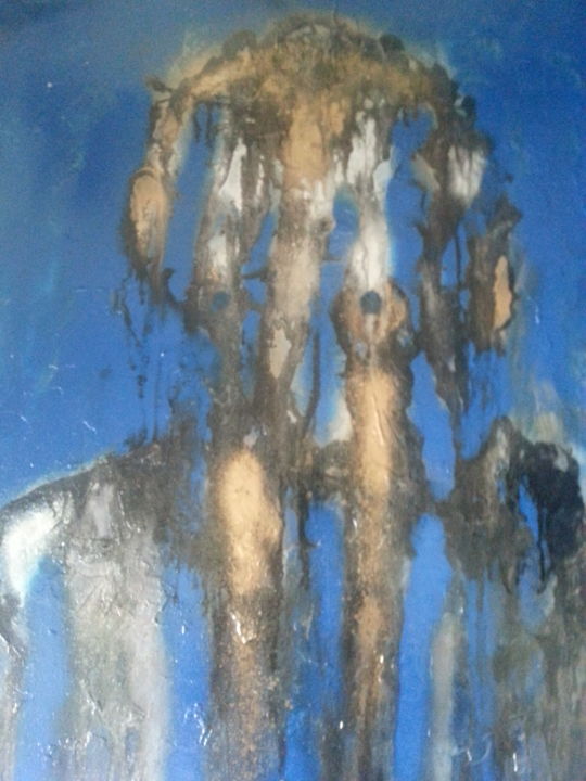 Peinture intitulée "L'écoulement de l'ê…" par Rbio, Œuvre d'art originale, Acrylique