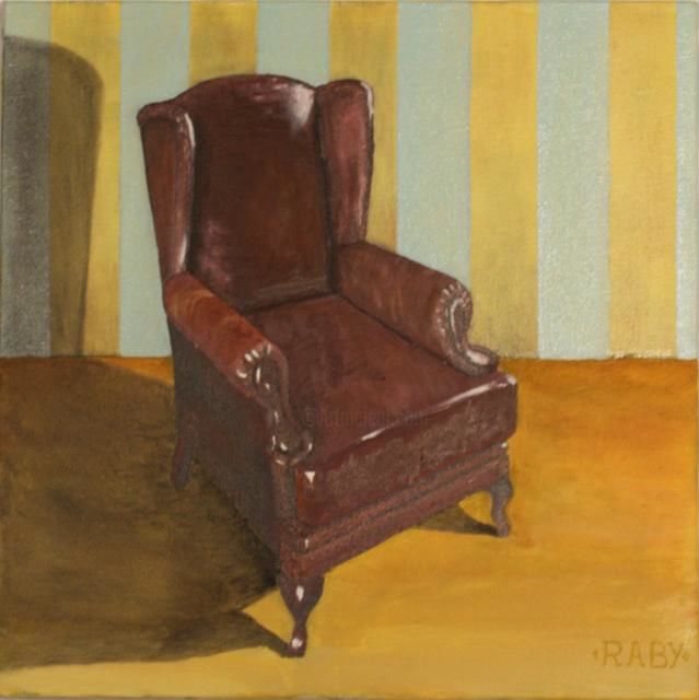 Peinture intitulée "fauteuil" par Xavier Raby, Œuvre d'art originale