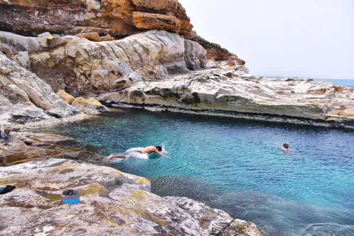 Fotografia intitulada "Piscine marine (Cap…" por Rached Miladi (Le mutagraphe), Obras de arte originais