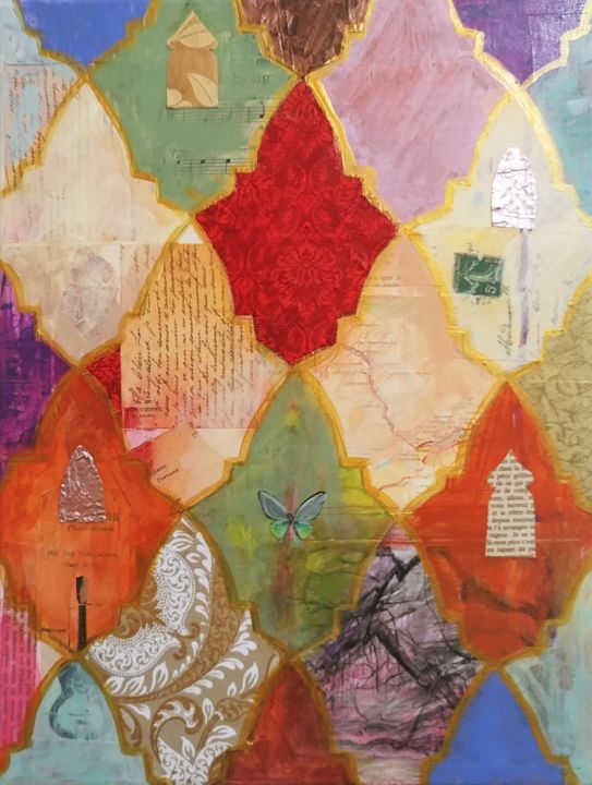 Painting titled "Istanbul" by Rachel Filiatrault, Original Art, Acrylic