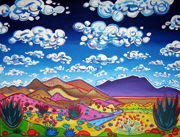Painting titled "Sandia CloudScape" by Rachel Houseman, Original Artwork
