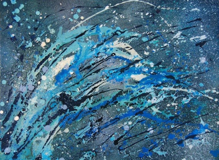 Pintura intitulada "neptune's-odyssey 9" por Rachel Mccullock, Obras de arte originais, Tinta spray