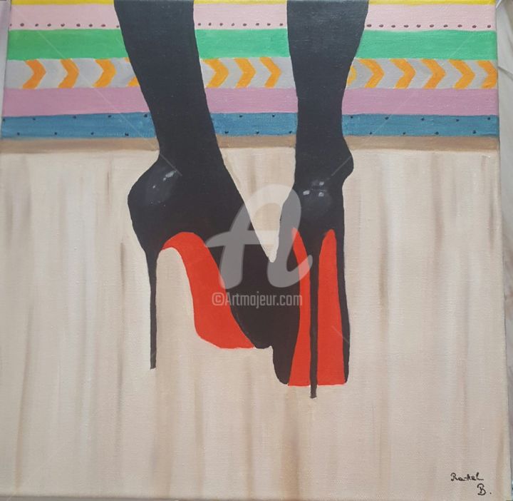 Pintura titulada "Jamais sans ma paire" por Rachel London, Obra de arte original, Oleo