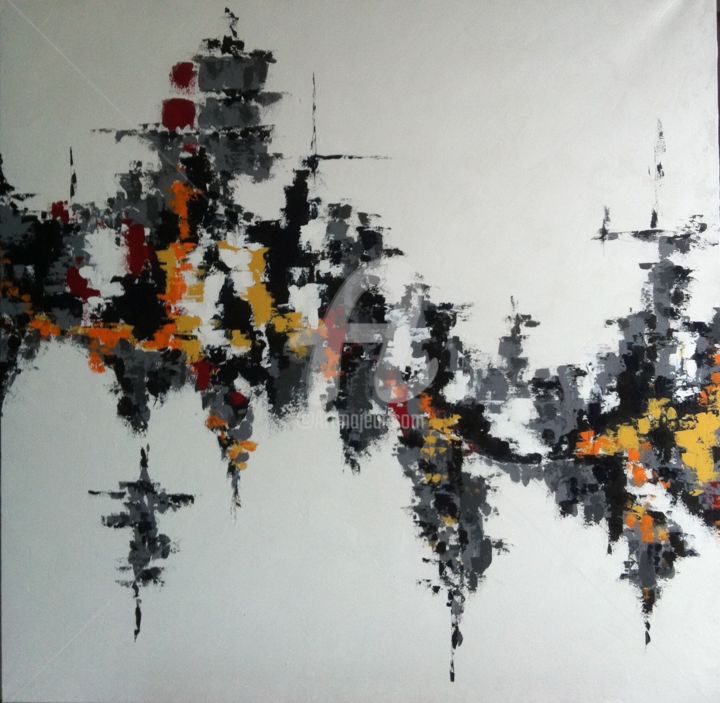 Painting titled "Migration" by Rachel Lamothe, Original Artwork, Acrylic