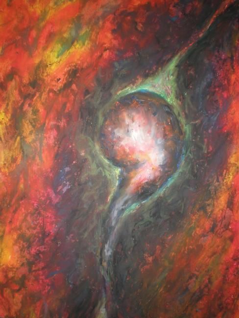 Painting titled "Swirl" by Rachel Carbonell, Original Artwork, Oil